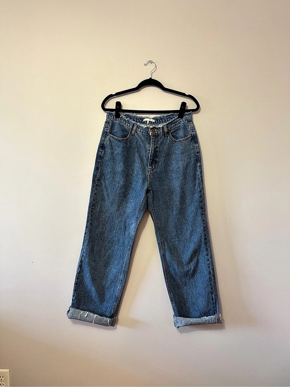 Oak + Fort Straight Leg Blue Jeans